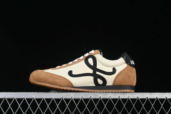 Loewe Ballet Runner 2.0 Sneakers Retro Style Lightweight Training Shoes - Apricor