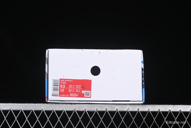 Nike Air Max 1 Retro Running Shoes with Half-Sole Air Cushion - AT3057-100