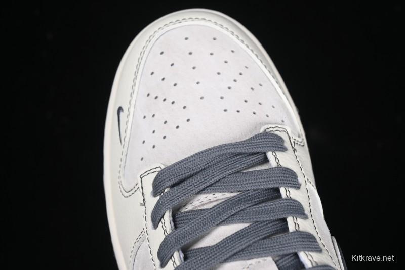 Nike SB Dunk Low Supreme Anniversary Customized Casual Skate Shoes with Double Mini Swoosh - XX3168-303