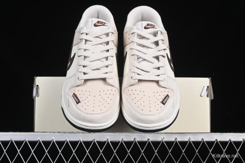 Nike SB Dunk Low Burberry Collaboration Patch Brown Swoosh Anniversary Custom Low-Top Casual Skate Shoes - DJ2024-088