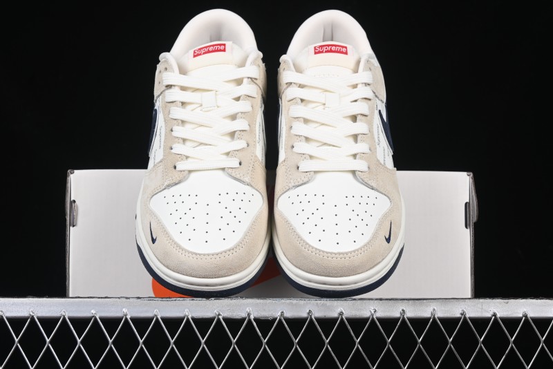 Nike SB Dunk Low Supreme Collaboration - Cream Coffee Anniversary High-End Custom Low-Top Casual Skate Shoes - AG3702-850