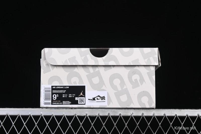 Nike Air Jordan 1 Low AJ1 The North Face Collaboration Dark Camouflage Custom High-End Retro Basketball Shoes - DM9188-013