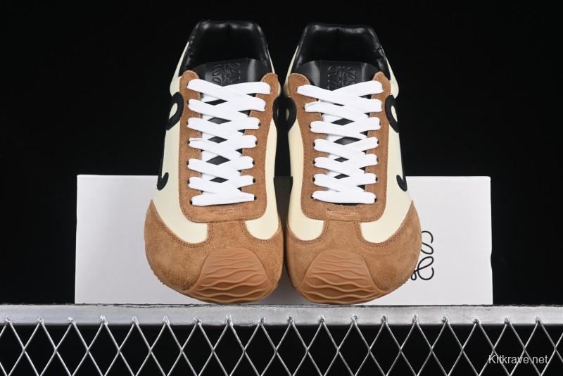 Loewe Ballet Runner 2.0 Sneakers Retro Style Lightweight Training Shoes - Apricor