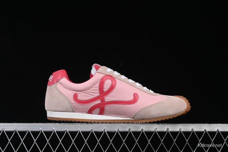 Loewe Ballet Runner 2.0 Sneakers Retro Style Lightweight Casual Sports Shoes - Pink Rose