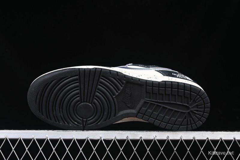 Nike SB Dunk Low The North Face Collaboration Beige Black Iridescent Swoosh Anniversary Custom Low-Top Casual Skate Shoes - DM6868-018