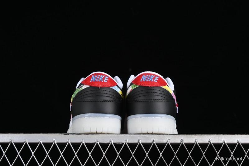 Nike SB Dunk Low Multi-Color Crystal Anniversary Customized Low-Top Casual Skate Shoes - JH8039-935
