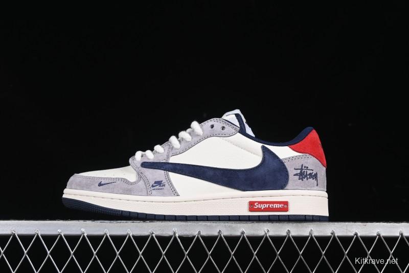 Nike Travis Scott x Fragment Design x Air Jordan 1 Low OG SP AJ1 Retro Sneakers - SJ2068-141