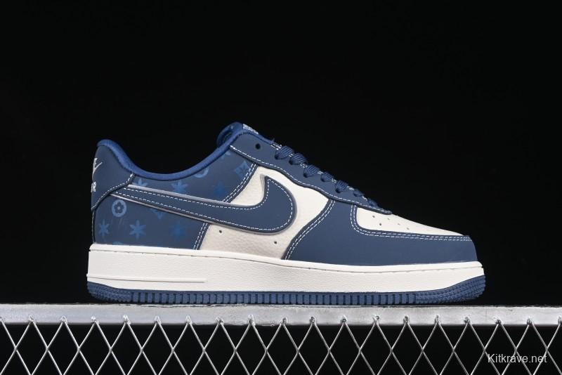 Nike Air Force 1 '07 Low Teddy Bear Collaboration Suede Blue Low-Top Casual Sneakers - KK1988-054