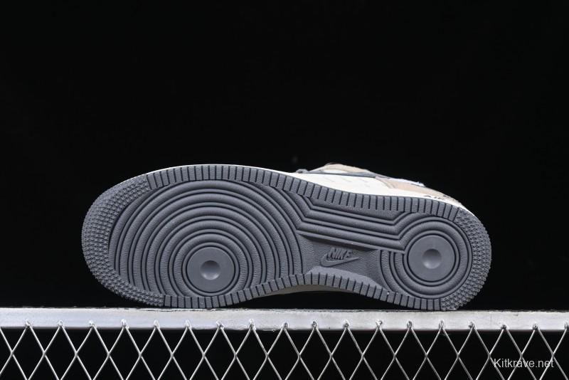 Nike Air Force 1 '07 Low Stussy Collaboration - Lambskin Brown Low-Top Casual Sneakers - XZ6188-888