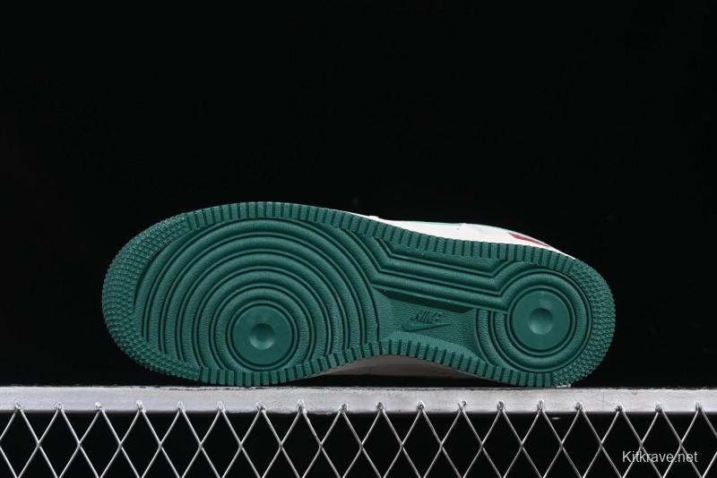 Nike Air Force 1 '07 Low CDG Play Collaboration Green Swoosh Low-Top Casual Sneakers - DF0188-033