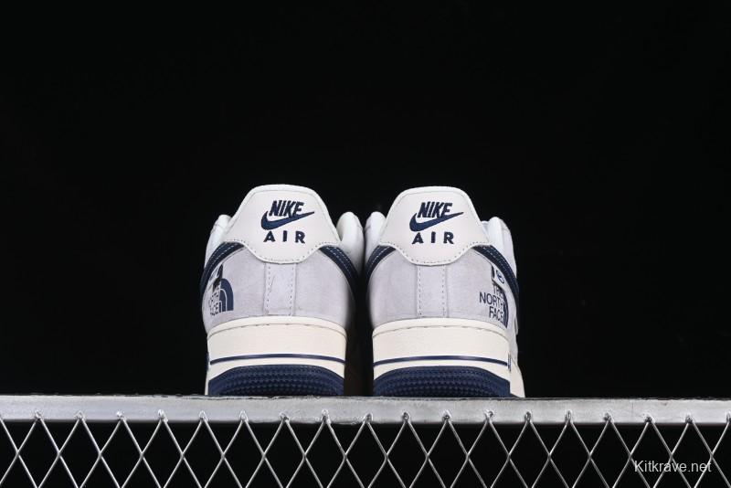 Nike Air Force 1 '07 Low The North Face Collaboration Blue Swoosh Logo Casual Sneakers - XZ6188-913