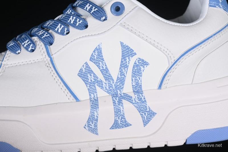 New York Yankees MLB Chunky Liner Denim Monogram Lightweight Elevated Platform Casual Sneakers - 3ASXD025N50BLS