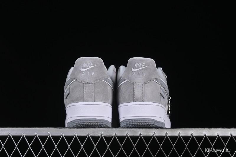 Nike Air Force 1 '07 Low Chrome Hearts Collaboration Silver Grey Low-Top Casual Sneakers - FZ0188-032