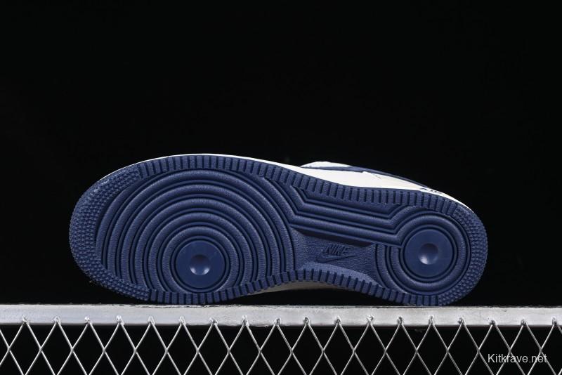 Nike Air Force 1 '07 Low Supreme Collaboration Sneakers with Red Tab and Blue Swoosh - BB7518-021