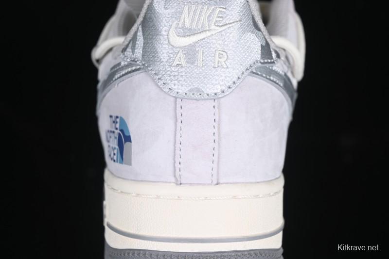 Nike Air Force 1 '07 Low The North Face Collaboration Silver Swoosh Drawstring Casual Sneakers - DM6688-016