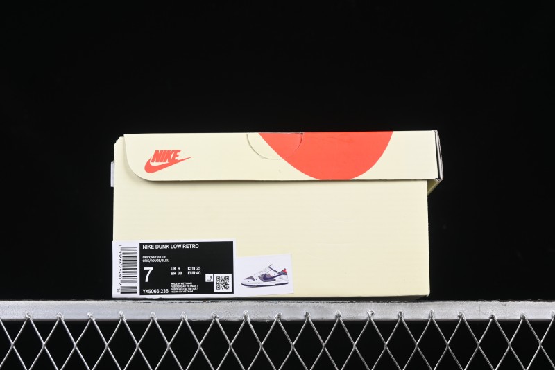 Nike SB Dunk Low Stussy Collaboration Anniversary Custom Low-Top Casual Sneakers with Strap in Beige Grey and Navy - YX5066-236