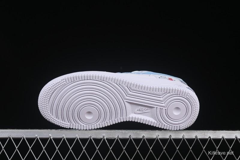 Nike Air Force 1 '07 Low Casual Sneakers with Erciyuan Hand-Painted Graffiti Lingzhu Aobing Design - HF0022-010