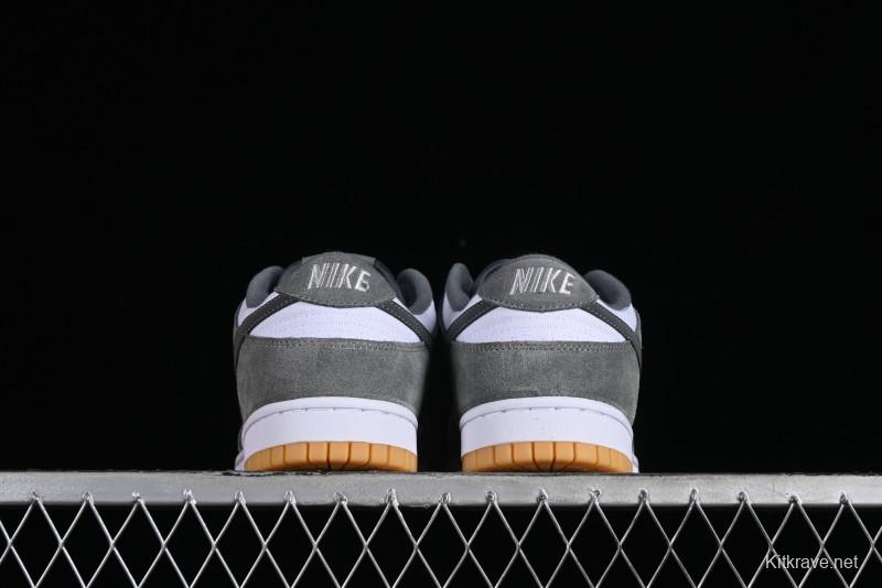 Nike Dunk Low SB Grey Gum Retro Skate Shoes with Suede Overlays - FV0389-100