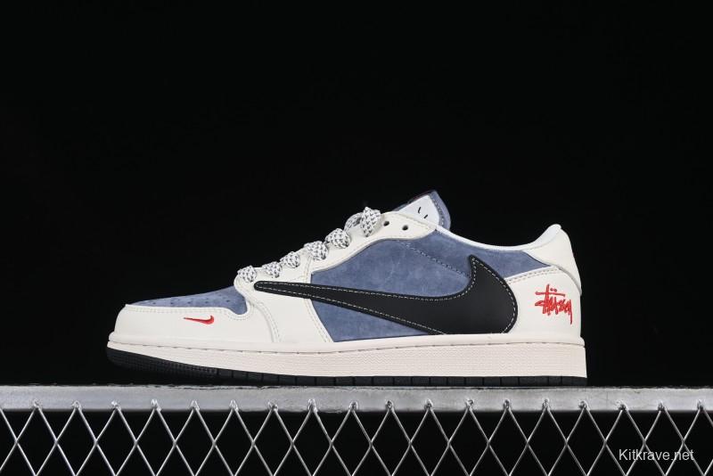 Nike Travis Scott x Fragment Design x Air Jordan 1 Low OG SP Sneakers - XZ6188-578
