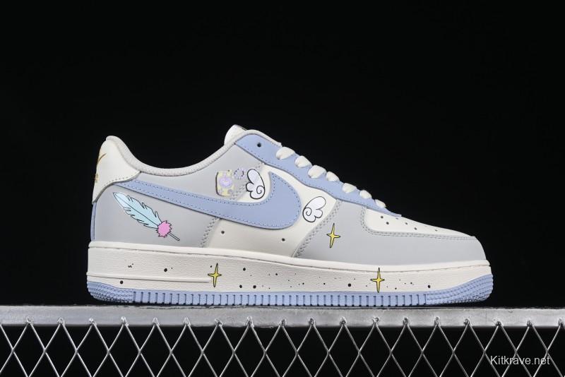 Nike Air Force 1'07 Low "Cherub" Anime Hand-Painted Doodle Low-Top Casual Sneakers - DB3301-711