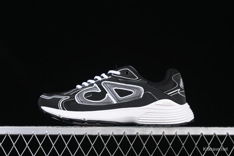 Dior B30 Sneakers with Reflective CD30 Logo and Lightweight Rubber Sole - CD30