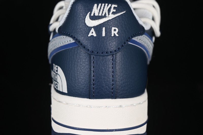 Nike Air Force 1 '07 Low The North Face Collaboration Grey Blue Lace-Up Low-Top Casual Sneakers - DM6688-024