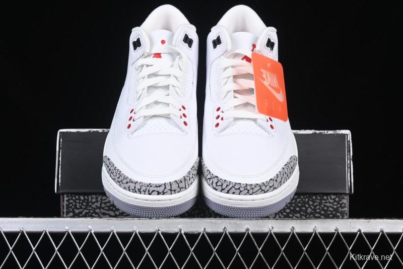 Nike Air Jordan 3 Retro White Cement Reimagined Basketball Shoes - DN3707-100