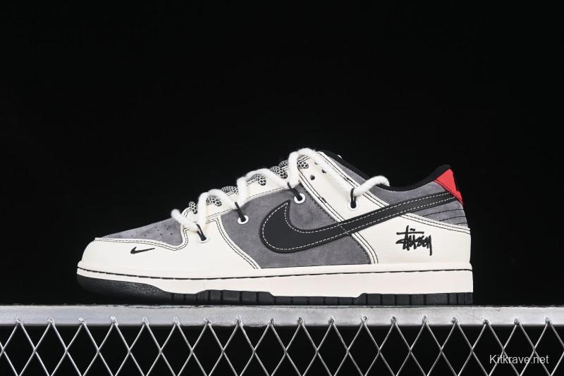 Nike SB Dunk Low Stussy Anniversary Edition Customized Low-Top Casual Skate Shoes - YX5066-208