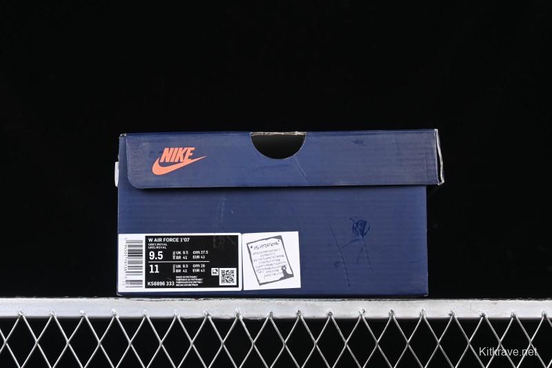 Nike Air Force 1 '07 Low British Blue Cat Casual Lace-Up Sneakers - KS6896-333