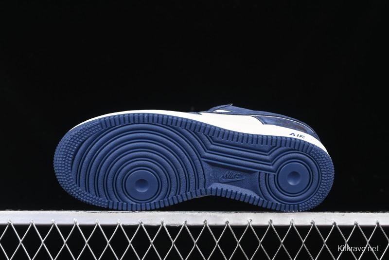 Nike Air Force 1'07 Low The North Face Collaboration - Steel Blue Low-Top Casual Sneakers - KK1988-032