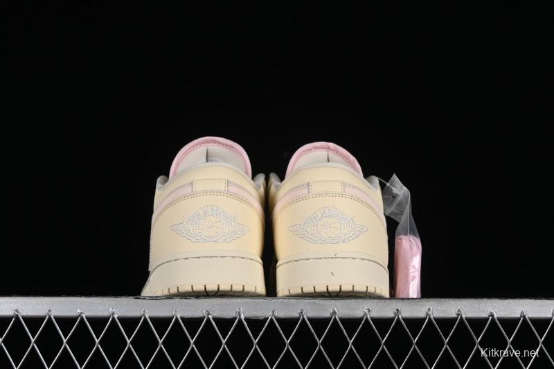 Nike Air Jordan 1 Low AJ1 Khaki Pink Low-Top Lifestyle Basketball Shoes - FQ1925-100
