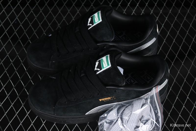 PUMA Suede XL Classic Men's Sneakers - Black with Metallic Silver Accents