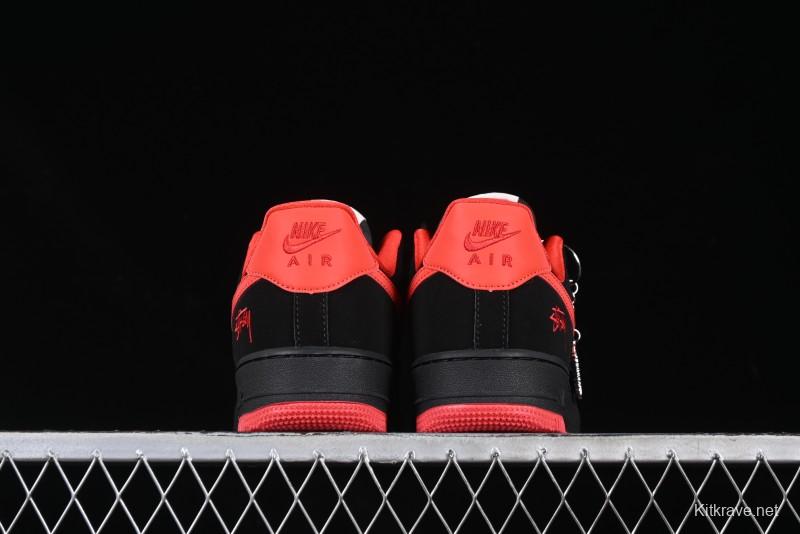Nike Air Force 1'07 Low Stussy Collaboration Passion Orange Low-Top Casual Sneakers - DF0188-044