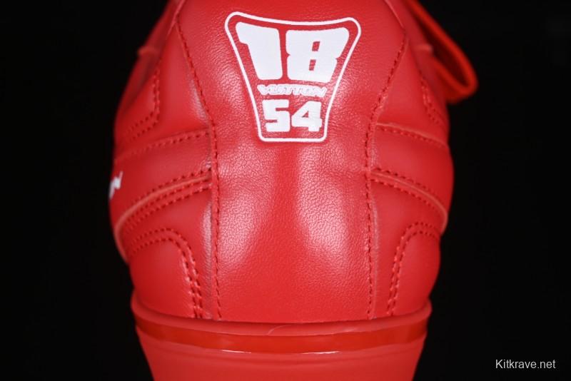 Louis Vuitton Footprint Soccer Low-Top Lifestyle Sneakers Round Toe Lace-Up Casual Shoes Red - AJF6