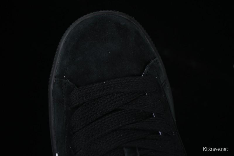 PUMA Suede XL Classic Men's Sneakers - Black with Metallic Silver Accents