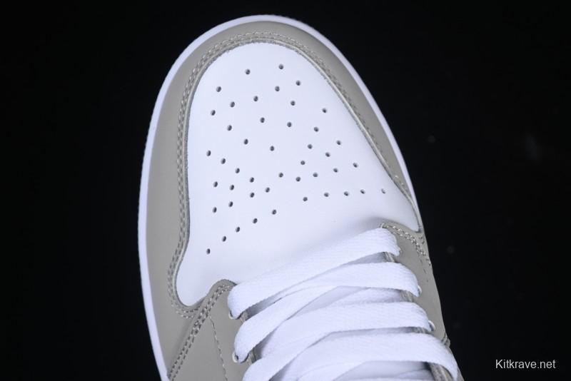 Nike Air Jordan 1 Mid AJ1 White Grey Mid Top Casual Sneakers - HF3193-100