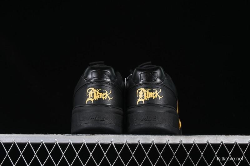 NY Yankees Black & Yellow Sneakers - Bold Logo Streetwear Shoes