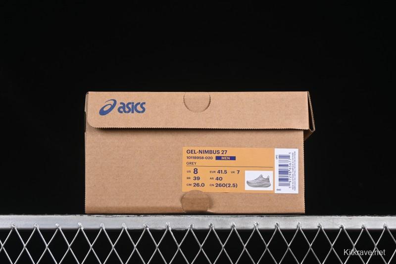 Asics Gel-Nimbus 27 Retro Breathable Casual Shoes Cushioned Men's Durable Running Shoes - 1011B958-020