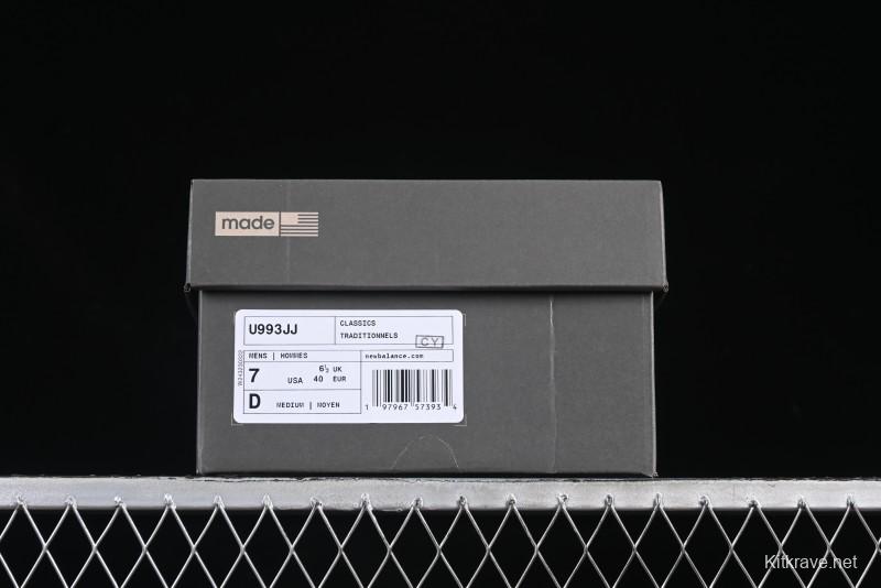 New Balance Made In USA M993 Series Classic Retro Casual Running Shoes with Heritage Design - U993JJ