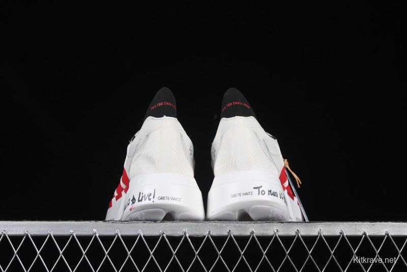 Adidas Lightstrike Pro Running Shoes - White/Red with Inspirational Design