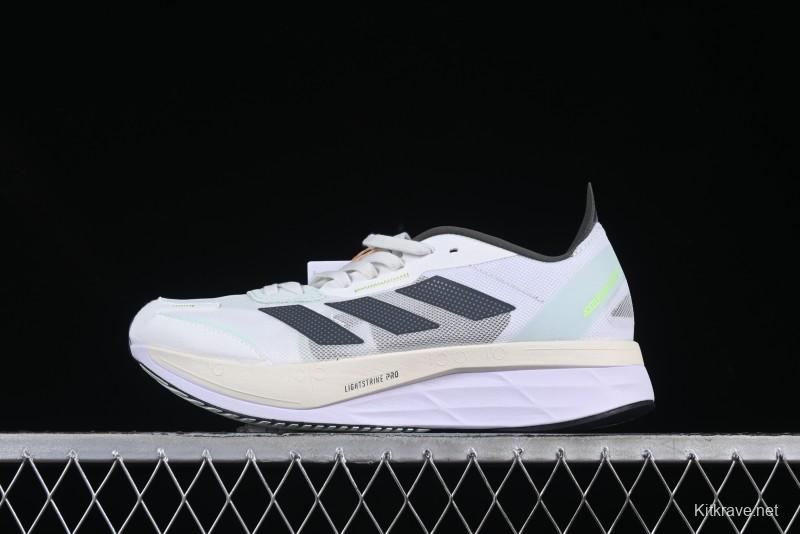 Adidas Lightstrike Pro Running Shoes - White/Black Neon Edition