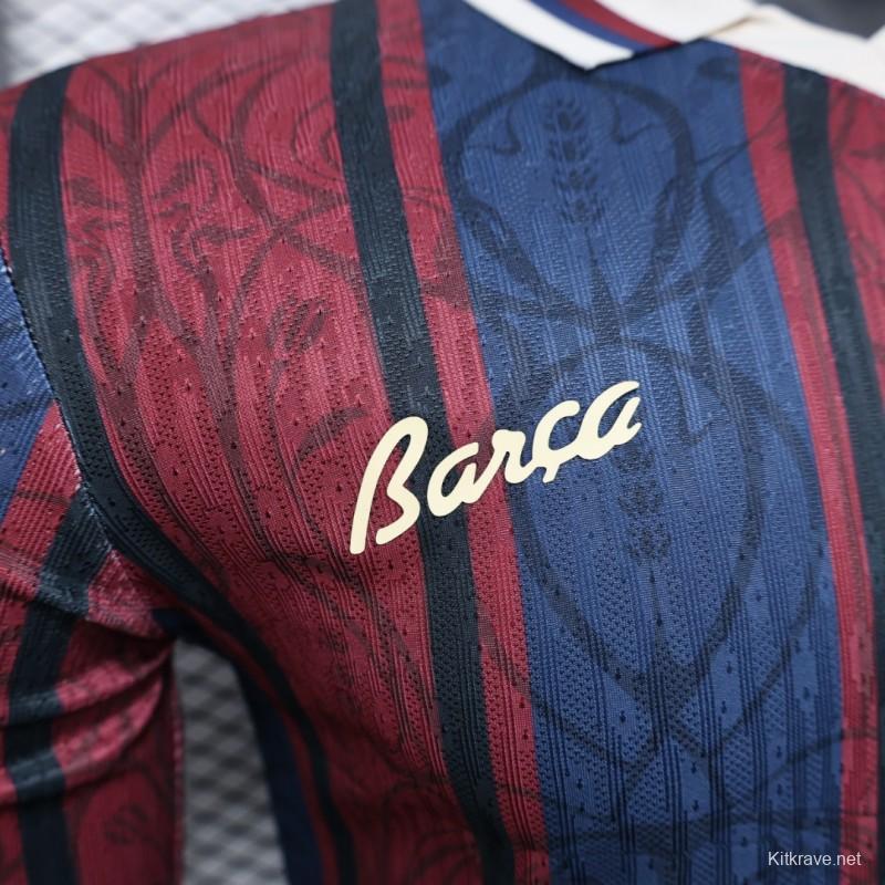 Player Version 25/26 Modernist FC Barcelona Polo Long Sleeve Jersey