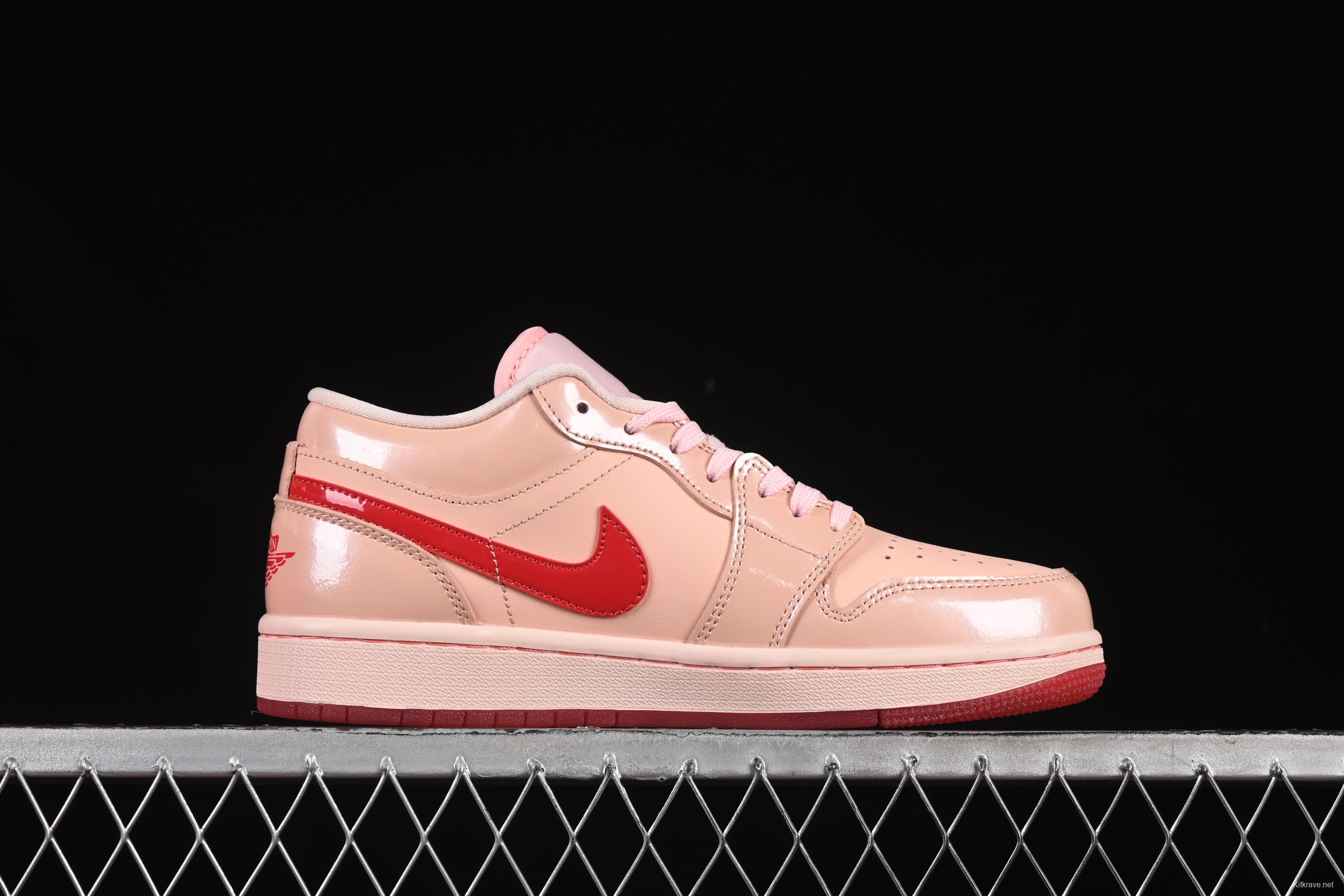 Nike Air Jordan 1 Low AJ1 Valentine's Day Jelly Pink Low Top Lifestyle Basketball Shoes - HF3174-600