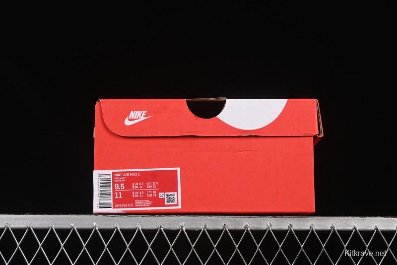 Nike Air Max 1 Retro Running Shoes with Half-Sole Air Cushion - AH8145-110