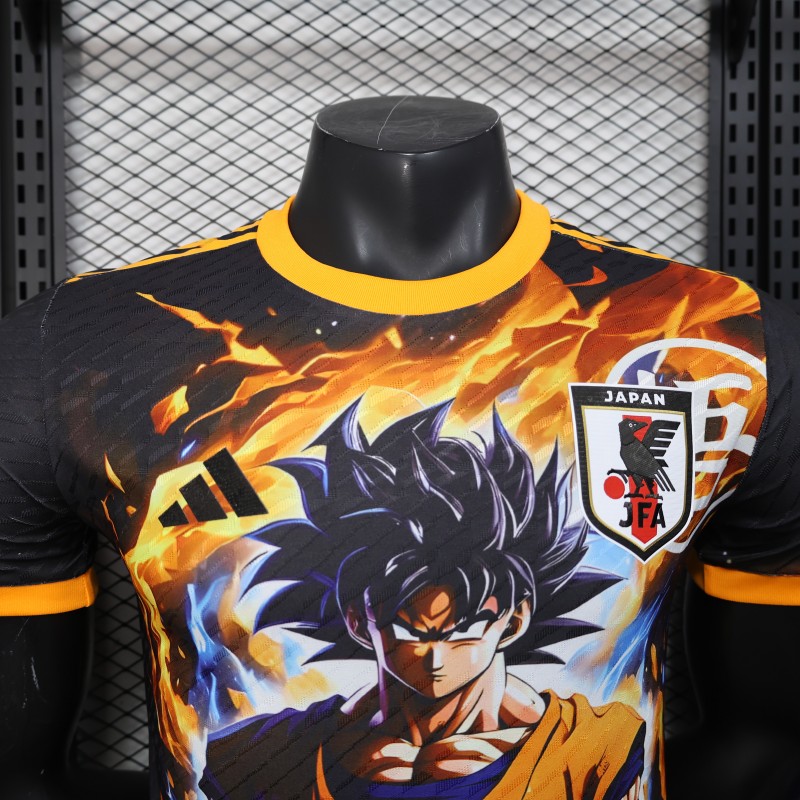 Player Version 2025 Japan Black with Anime Super Saiyan Design Jersey