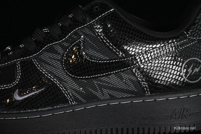 Nike Air Force 1'07 Low Lightning Collaboration Black Snake Scale Casual Sneakers - SC9207-529