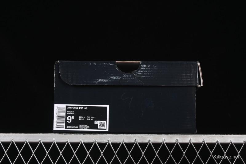 Nike Air Force 1 '07 Low Dior Collaboration Blue Iridescent Swoosh Casual Sneakers - XS1958-569