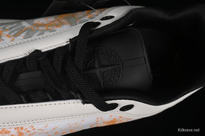 Stone Island Grime Panelled Low-Top Lifestyle Sneakers - 79FWS0303