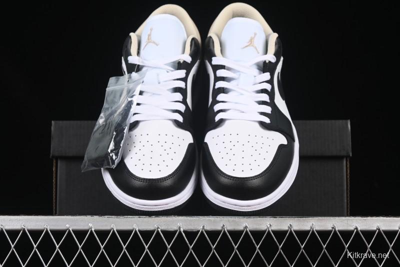 Nike Air Jordan 1 Low AJ1 Cream White Low-Top Casual Sneakers - 553558-153