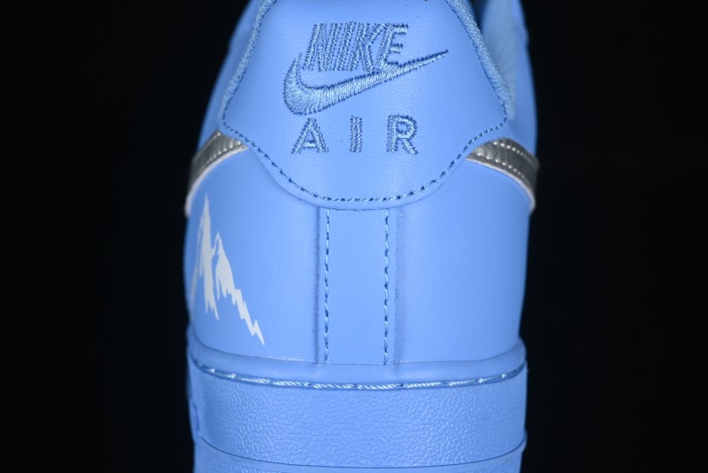 Nike Air Force 1'07 Low Casual Sneakers in Iceland Blue with Full-Length Air Cushion - ZH0316-070